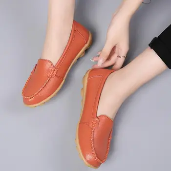 Obuwie damskie лоферы na płaskiej podeszwie 2021 lato jesień moda слипоны solidne buty do biegania buty damskie rozmiar plus zapatos de mujer