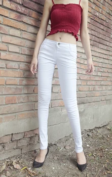 Odkryty seks spodnie damskie sexy odzież Damska zipper rajstopy spodnie denim skinny jeans modne damskie spodnie ołówek plus size