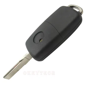 OkeyTech zdalny kluczyk do VW Volkswagen Golf MK4 Bora Polo, Passat Skoda Seat 3 przyciski, klapki fold brelok samochodowy pokrywa ID48 434 Mhz