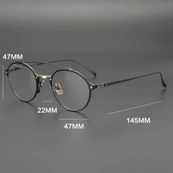 Okrągły Czyste Tytanowe Okulary Oprawa Mężczyźni Kobiety 2020 Nowy, Luksusowy Marka Krótkowzroczność Przepis Optyczne, Okulary Oprawki Okulary