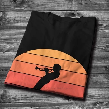 Okrągły Dekolt Jakość Miles Davis Rura Zachód Słońca High Street T-Shirt Koszulka Dla Mężczyzn Hip-Hop Niestandardowe Bawełniane T-Shirty