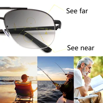 Okulary do czytania progressive multifocal modne Пресбиопические okulary dla mężczyzn kobiet Anti-Blue Ray See Far and Near Driving