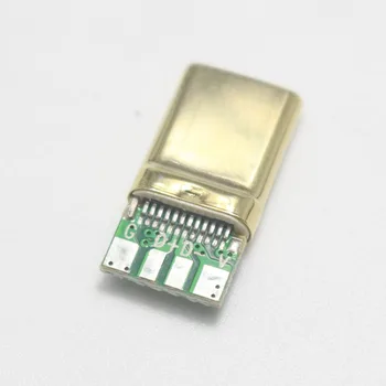 Oryginalny 50sets USB 3.1 Type-C to Type C Plug dwustronna wtyczka do DIY OTG Data Charging Dokujące do kabla OD 3.0mm2