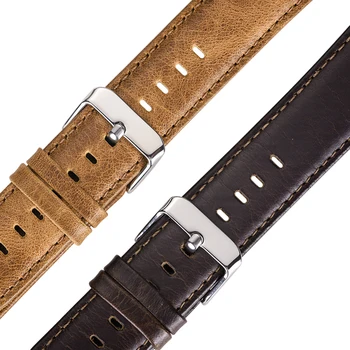 Oryginalny HOCO Brown Cowhide Watch Band dla Samsung Galaxy Watch 42 mm/46 mm pasek ze skóry naturalnej retro wymiana opaski