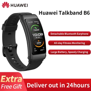 Oryginalny Huawei Talkband Smart Band Wymienny Bluetooth Zestaw Słuchawkowy Huawei B6 Sport Band Fitness Monitorowanie Bransoletka