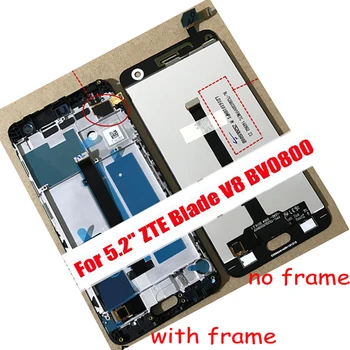 Oryginalny LTPro LCD ZTE Blade V8 BV0800 Wyświetlacz LCD Touch Screen Digitizer Screen With Frame Assembly GOOD Work 5.2