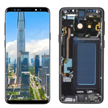 Oryginalny Samsung Galaxy S9+ G965F G965W ekran dotykowy digitizer wyświetlacz LCD ramka do Samsung S9 G960 G965F