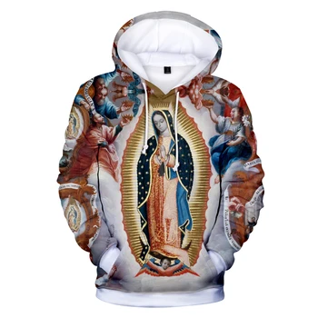 Our Lady Of Guadalupe Kapturem Mężczyźni/Kobiety 3D drukowane bluzy jesień casual Harajuku fashion bluza z długim rękawem bluzy termiczne