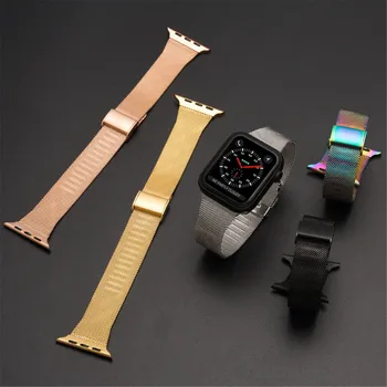 Pasek Apple Watch nadaje się do cienkiej talii I Watch1/2/3/4/5 generacja Apple Watch Milanis watchband ze stali nierdzewnej