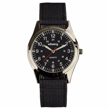 Piechoty męskie zegarki Top Brand Luxury Military Watch Men Ultra Thin Slim Army Watches for Men Black Nylon Relogio Masculino