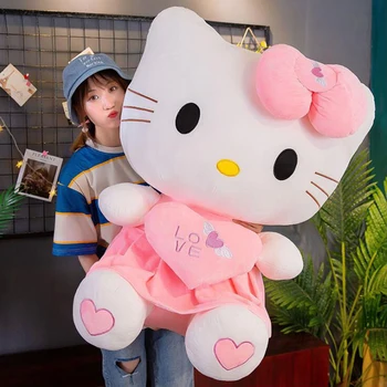 Piękny kot poduszka Witam pluszowe zabawki wypchane zabawki kot lalki anime rysunek zabawki dla dzieci, lalki dla dziecka prezenty dla dzieci na Urodziny