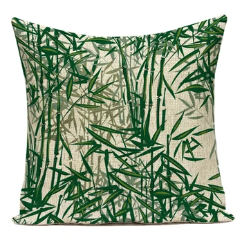 Poduszki dekoracyjne rzut etui zielony tropikalny palmowy bambus kwiatowe drzewa sofa strona Główna poduszka poszewka do dekoracji salonu