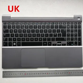 Podświetlany wielka Brytania Nowa klawiatura laptopa z touchpadem podpórka dla dłoni dla Samsung NP700Z5A NP700Z5B BA75-03510A
