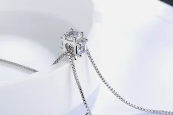 Prosta moda 925 srebro naszyjnik cyrkon perły sweter długi łańcuch naszyjnik Dla kobiet naszyjnik obroże S-n168