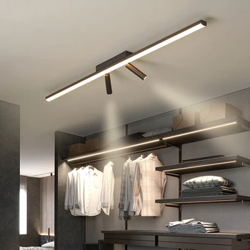 Proste czarne nowoczesne sufitowe led lampy do sypialni, salonu przejście garderoby, balkonu, kuchni AC90-260V lampa sufitowa oświetlenie