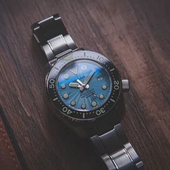PROXIMA mens diving zegarki,diver men automatyczne mechaniczne zegarki 300m wodoodporna świecące zegarki NH35 ceramiczny pierścień
