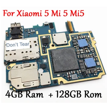 Przetestowany pełna praca oryginalnej odblokowania płyty głównej dla Xiaomi Mi 5 5 Mi5 M5 4GB+128GB Logic Circuit Board Plate Global Firmware