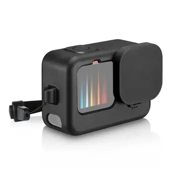 PULUZ Action Camera Accessories Kit do GoPro Hero 9 czarny silikonowa obudowa ochronna osłona obiektywu pokrywa baterii pokrywa boczna do GoPro