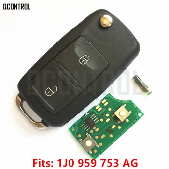 QCONTROL Remote Key DIY do SEAT Arosa/Cordoba/Ibiza/Leon/Toledo/Vario 1J0959753AG/5FA008399-00 2002-2009