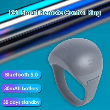 R51 palec pierścień Bluetooth pilot zdalnego sterowania dla systemu IOS smartfon z systemem Android TV box PPT odwróć stronę myszki mini pilot zdalnego sterowania