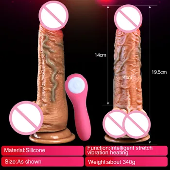 Realistyczny grzejny dildo wibrator sex zabawki dla dorosłych mężczyzn kobiet gej kutasy wibrujący penis analny stymulator Pochwy masażer
