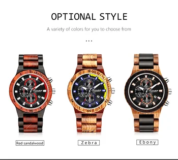 Retro drewniane zegarki męskie Relogio Masculino Top Brand Luxury Fashion chronograf zegarek wojskowy świetny prezent dla osoby parejas regalo