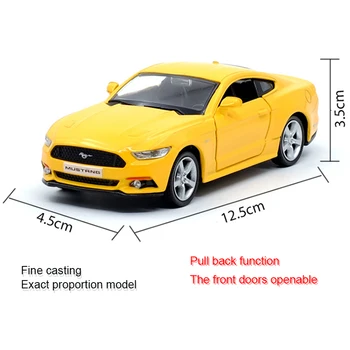 RMZ CITY 1:36 Ford Mustang Super Sports Car Alloy Diecast Car Model Toy With Pull Back For Children Gifts Toy Collection