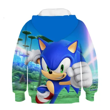 Rodzinne bluzy anime Super Sonic 3d bluzy dziecięce płaszcz sweter z długim rękawem kreskówka bluza 2020 nowa dostawa topy