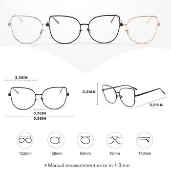 ROYAL GIRL retro Cat Eye okulary ramki dla kobiet, trendy style marki design przezroczyste soczewki okulary 2020 nowy modny Os147