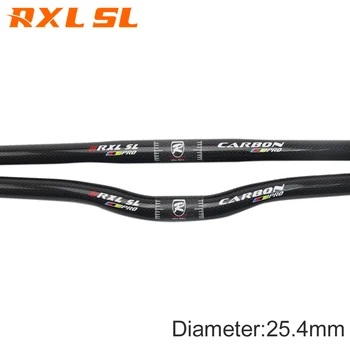 RXL SL rowerowa kierownicę 25,4 mm płaska/pion 520/540/560/580/600/620/640 rowerowa kierownica Mountian Bikes Carbon Fiber mtb Handlebar