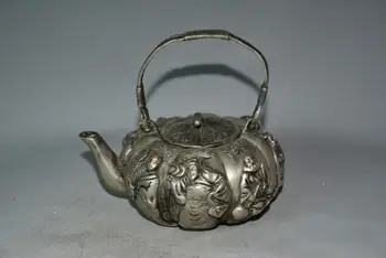 Rzadki stary Srebrny lub herbaty dynastii Qing,8 wróżek, marki, Darmowa dostawa