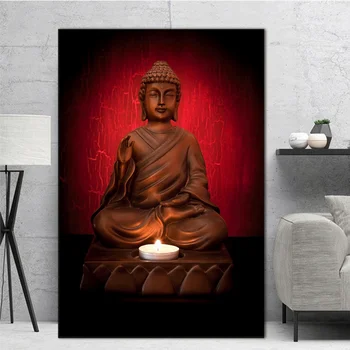Rzeźba obraz z Buddą płótno Malarstwo wystrój olej malarstwo ścienne, malarstwo plakat nowoczesny ścienny art obraz w salonie