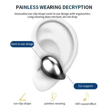 S19 kostna przewodność słuchawki Bluetooth bezbolesne noszenie słuchawek wisi podłodze w uchu słuchawkę 2200 mah Power Bank sportowe słuchawki