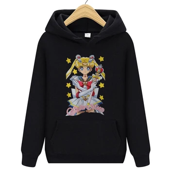 Sailor Moon Anime Sweatshirt Mens/woman 2020 jesienne bluzy codzienne hip-hop drukowane śmieszne Kawaii modne topy