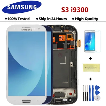 Samsung Galaxy S3 ekran LCD z wymianą ramy dla SAMSUNG Galaxy S3 wyświetlacz i9301 i9308i i9300i i9300i 4.8