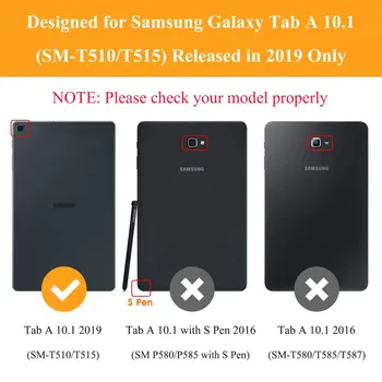 Samsung Samsung Galaxy Tab A 2019 10.1 T510 360 Pokrywa Ochronna Do Samsung Galaxy Tab A 10.1 T510/T515 Odporna Na Wstrząsy Etui