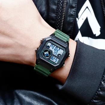 SANDA męskie kwadratowe zegarki Man Led Digital Sports Clock Gchock Watch modne cyfrowy wodoodporny męski zegarek elektroniczny 2020