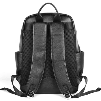 Sanqiandu Męski plecak wysokiej jakości skóra naturalna 15,6 calowy plecak męski modny trend młodzieży wolny czas podróży torba komputerowa