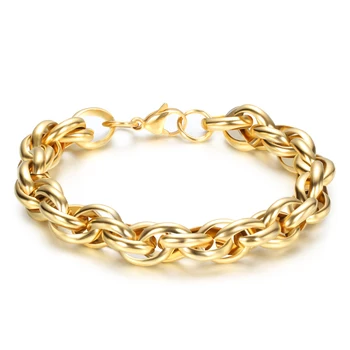 Seduce JEWELRY Highquality Wholesale Two Color Stainless Steel Chain Link Bracelet, modny kablowy bransoletka dla mężczyzn biżuteria