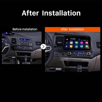 Seicane 10.1 inch Android 10.0 Car GPS Navigation 2DIN Radio For 2006 2007 2008 2009 2010 2011 Honda Civic Bluetooth AutoStereo