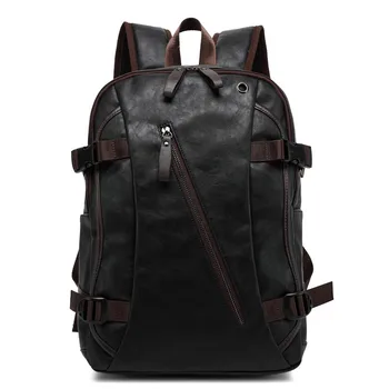 SIXRAYS Men Oil Wax Leather Backpack męski plecak i torby podróżne Western College Style Man Plecaki Mochila Zip Men