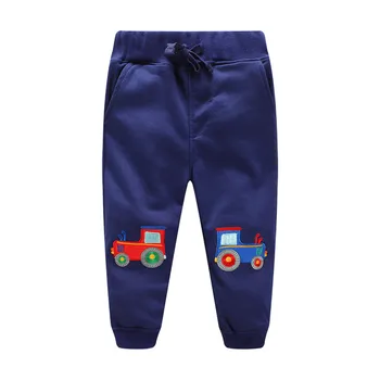 Skoki metrów jesień dla dzieci chłopcy dziewczynki spodnie aplikacja sportowe spodnie sprzedaż odzież dziecięca długie spodnie moda dla dzieci chłopiec spodnie