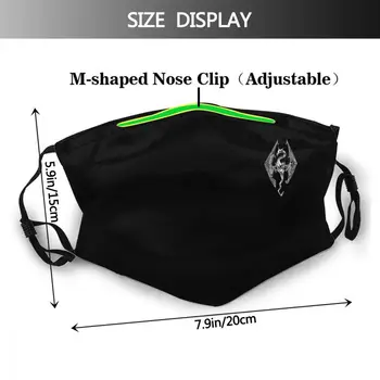 Skyrim Non-Disposable Mouth Face Mask One Piece Anti Haze Maska Przeciwpyłowa Z Filtrem Maseczka Do Twarzy, Maski Муфель