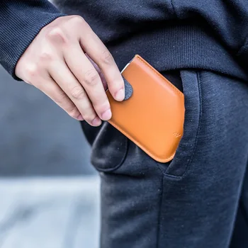 Skórzane posiadacze kart DAX V2 Mini Slim Portable Ściągnąć Design Men Card Wallet gradientu koloru 5 kart pieniądze krótkie damskie portfele nowy