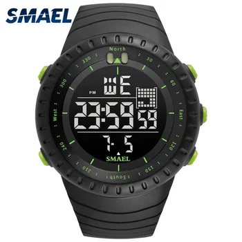 SMAEL Brand New Electronics Watch-analogowy zegarek Kwarcowy Horloge 50 metrów wodoodporny kol saati 1237 budzik cyfrowy zegarek męski