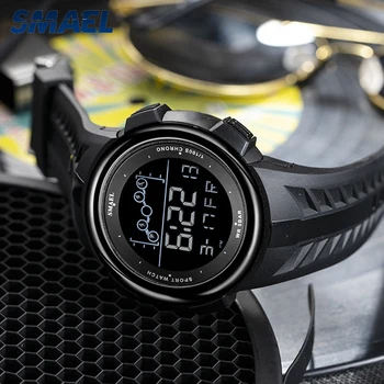 SMAEL modne cyfrowy zegarek dla mężczyzn chronograph wodoszczelny 5ATM basen sportowy zegarek dla mężczyzn zegarek elektroniczny 1703