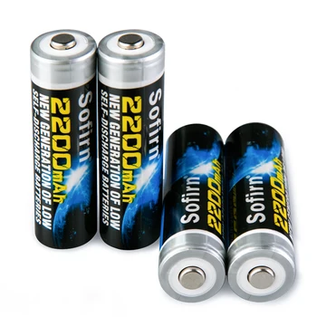 Sofirn AA 1.2 V 2200mah akumulator NiMh bateria ochrona środowiska ochrona przed przeładowaniem ze skrzynią do przechowywania baterii