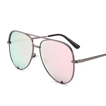 Sprzedaż hurtowa damskie pilotażowe okulary luksusowe czarne modne okulary dla kobiet hurtowych hurtowych okulary przeciwsłoneczne lustro UV400