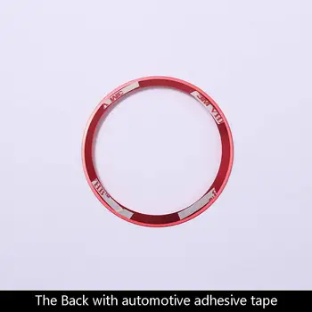 Stop aluminium chromowane kierownica ozdoba pierścień wykończenie dla Mercedes Benz CLA GLE GLC ABC klasa W204 W246 W176 W117 C117 (Czerwony)