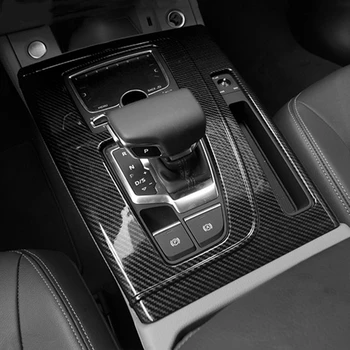 Styl włókna węglowego konsola środkowa zmiany biegów panel pokrywa wykończenie klamka dekoracje naklejki dla Audi Q5 FY 2018 2019 stylizacji samochodów